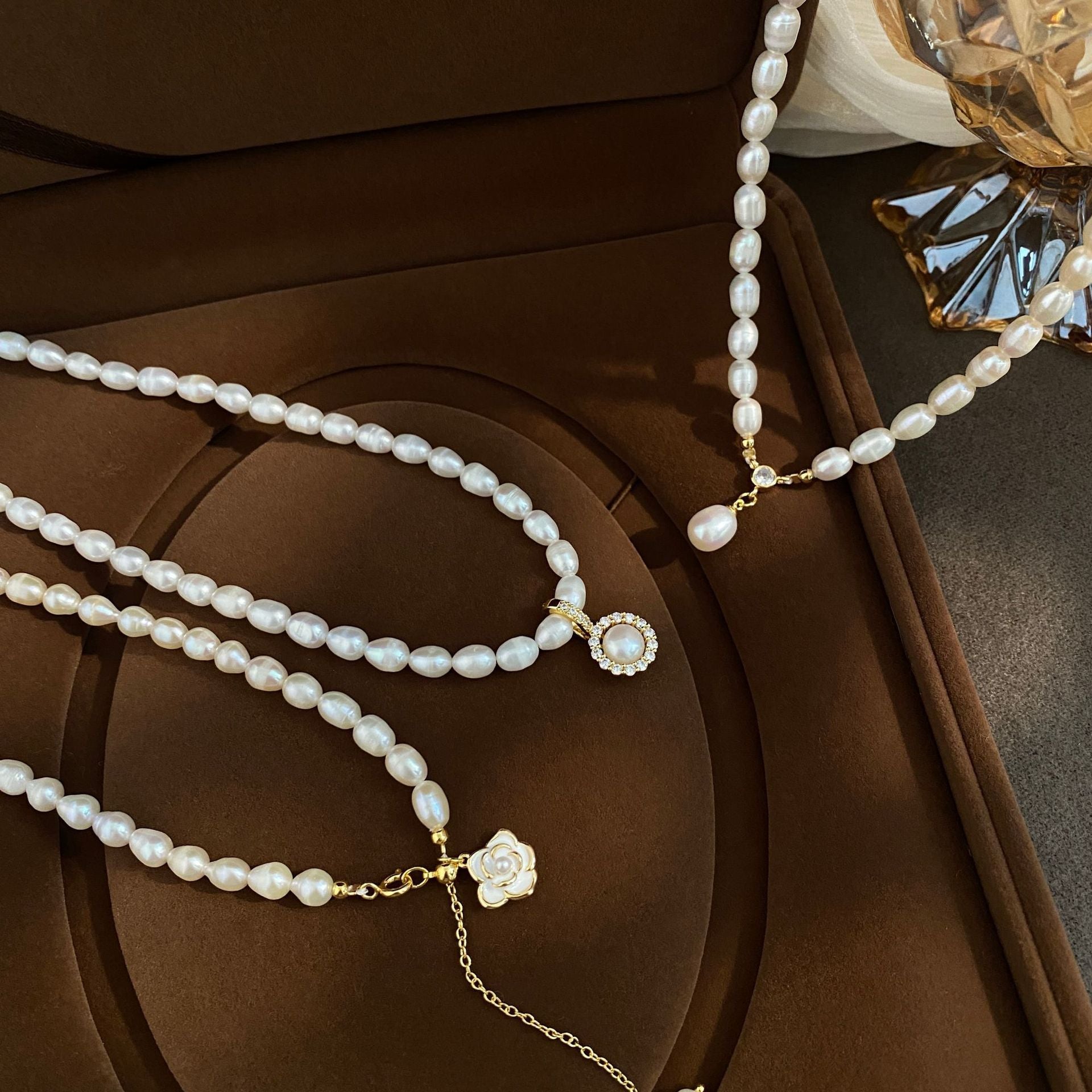 Women's Natural Pearl Necklace French Retro