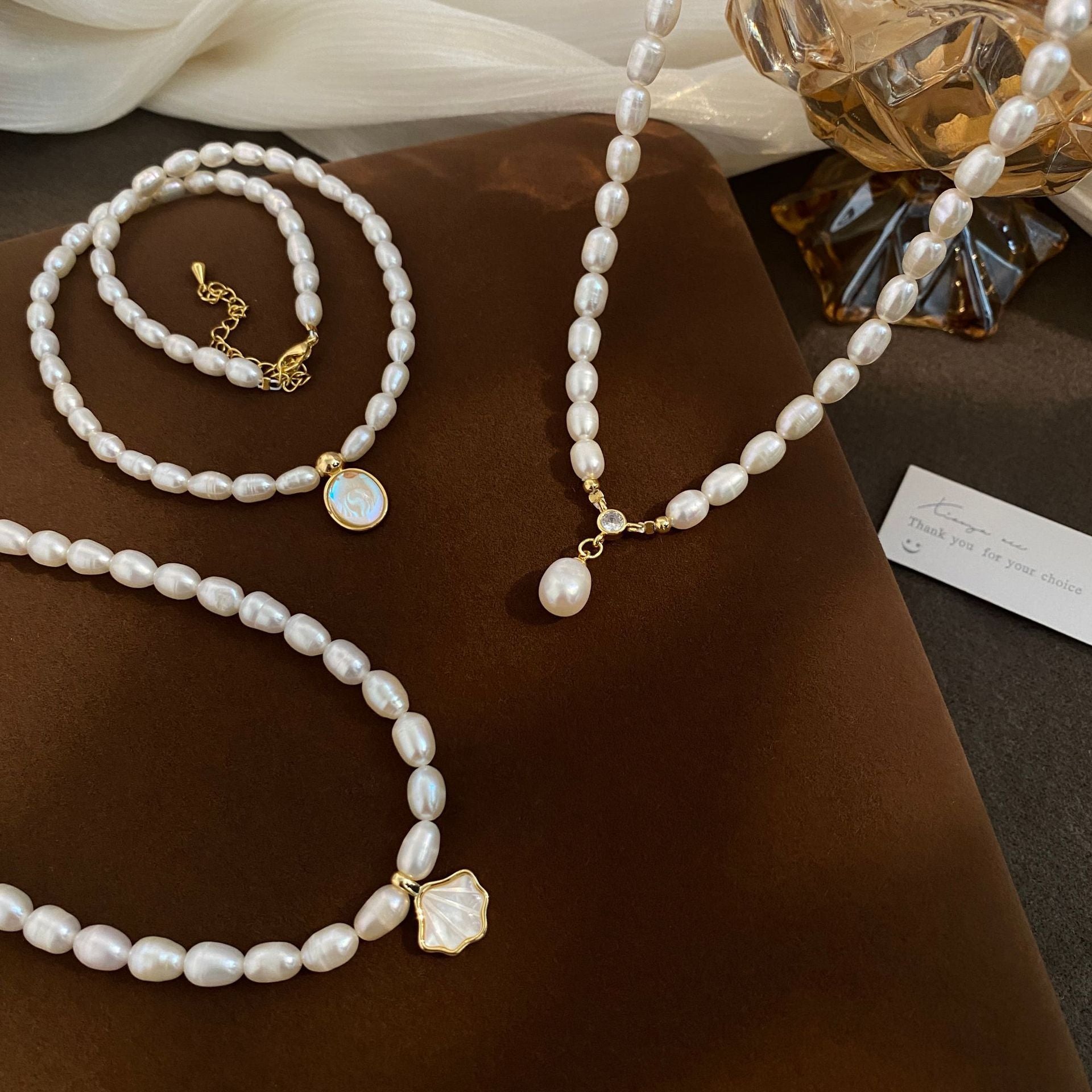 Women's Natural Pearl Necklace French Retro