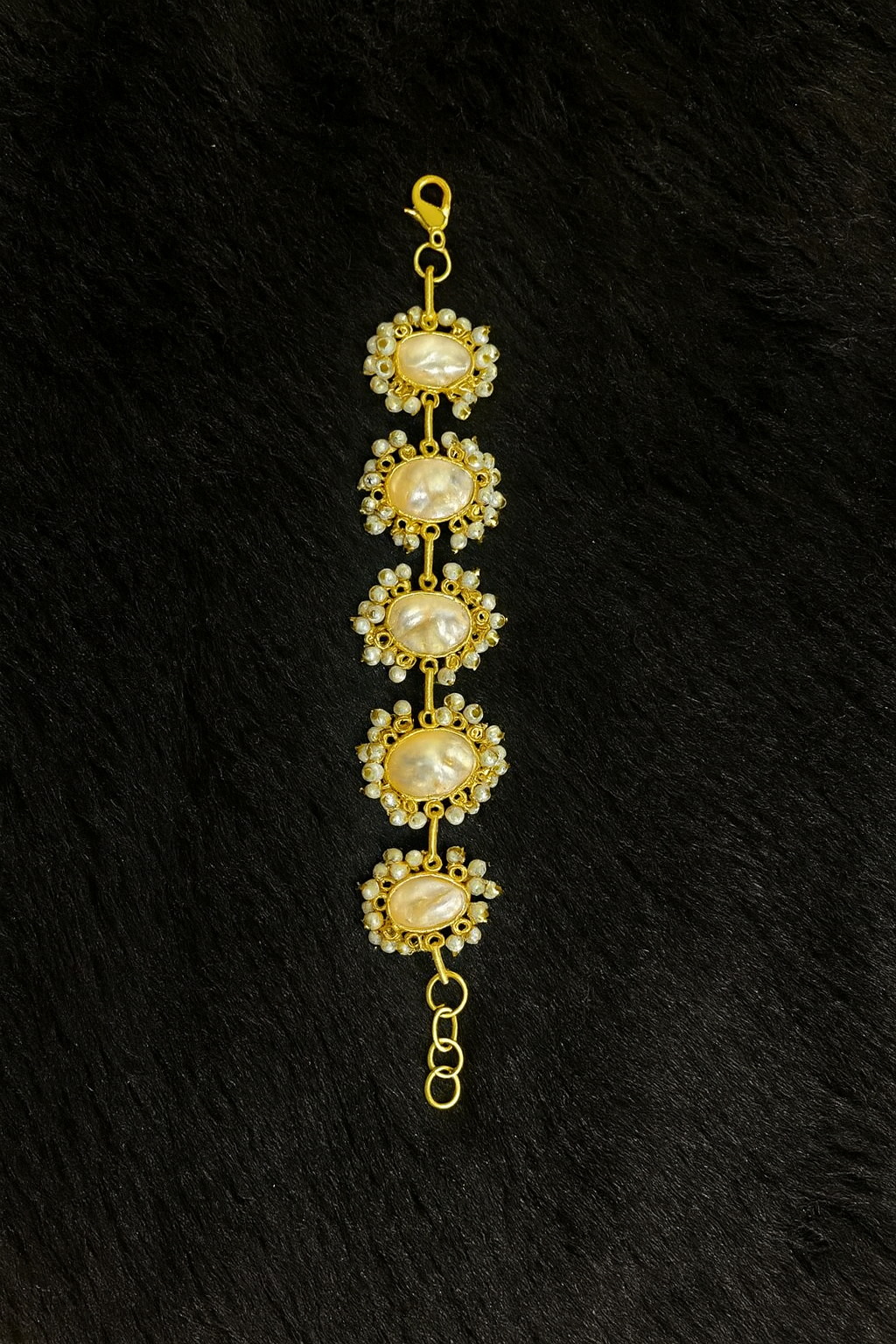 Antique Fusion Bracelet with Real Pearls