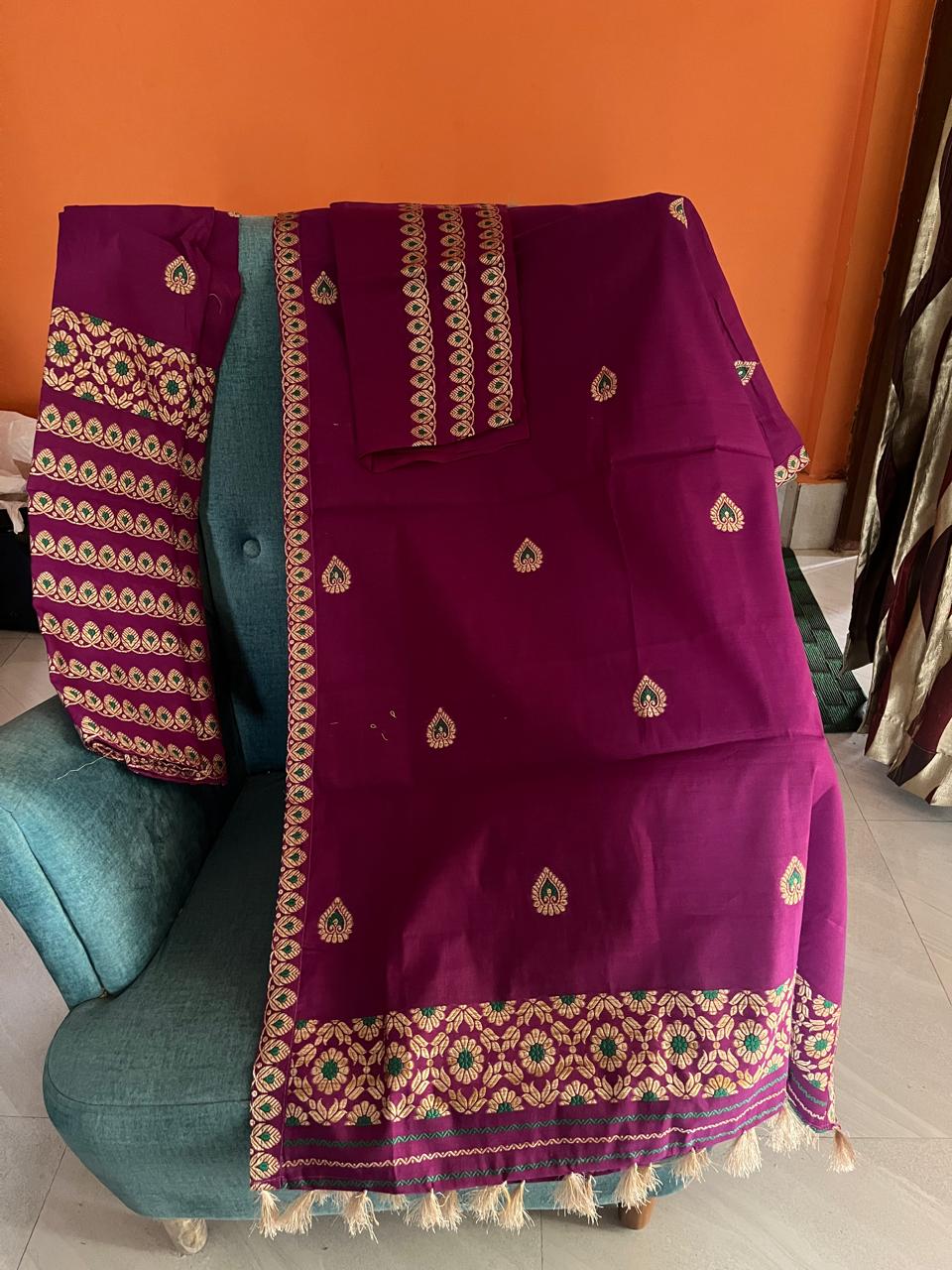 Mekhela Chadar Blouse, Cotton