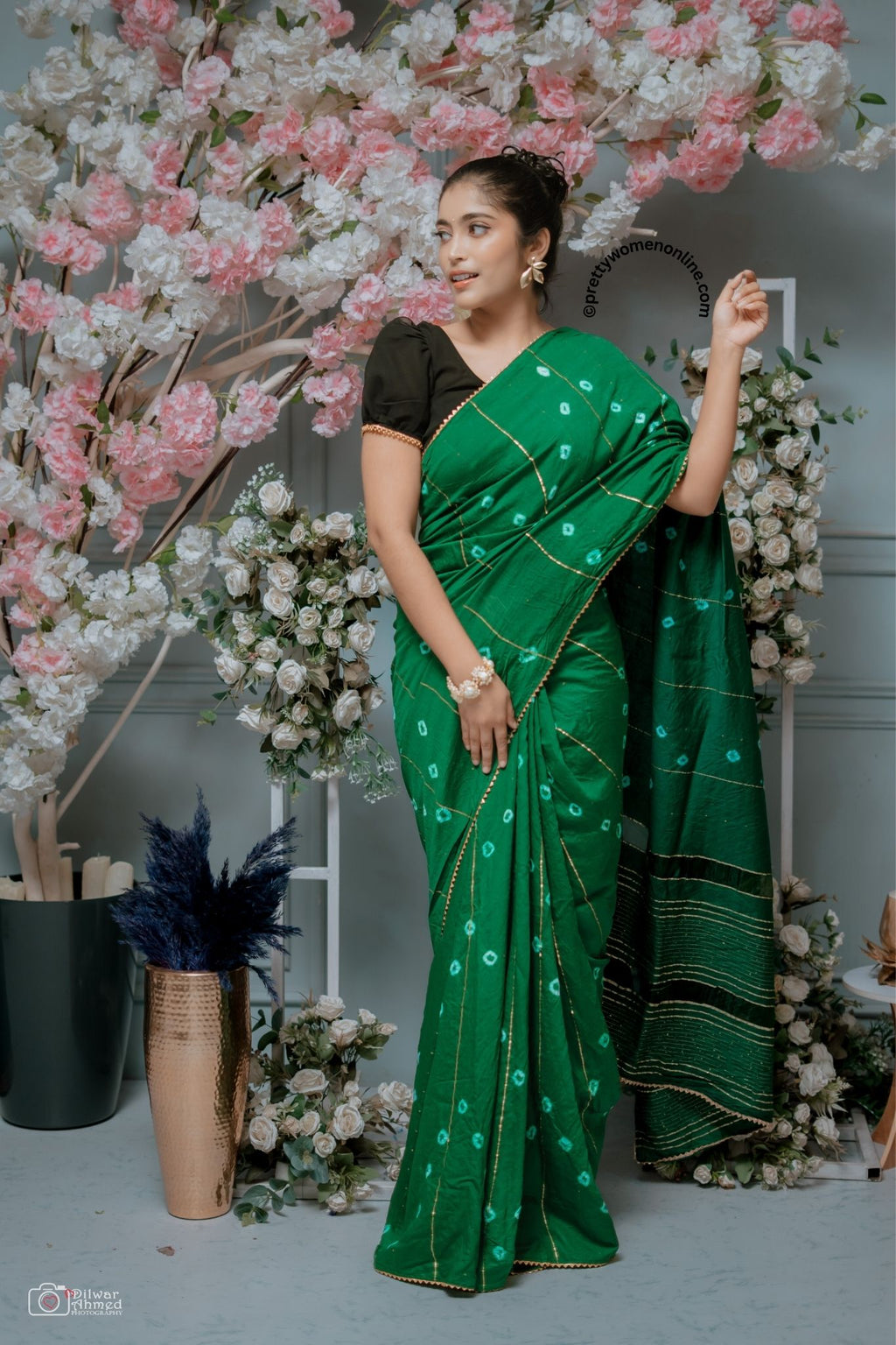 COTTON PRINT WORK SAREE